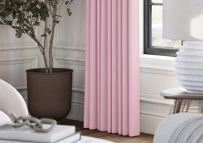 Faux Suede, Pastel Pink - Made to Measure Curtains - Image 5